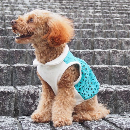 mikura【オーダーページ】　犬服　ホルターネック×パッチワークのキャミソール
