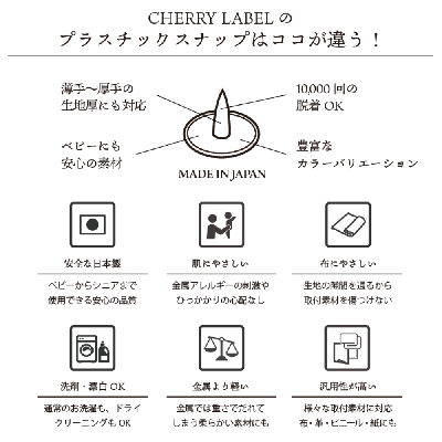 CHERRYLABEL SUN GRIP(サングリップ) NikuQスナップ 13mm